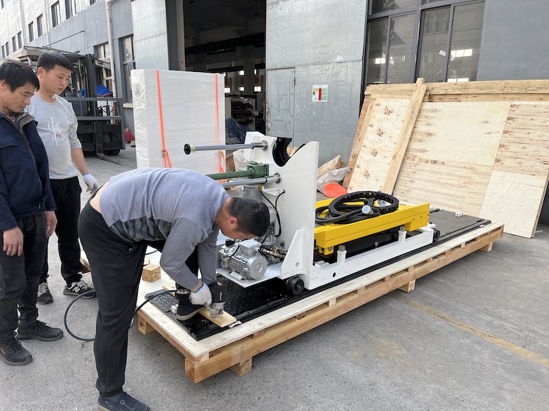 slitting machine unloader trolley